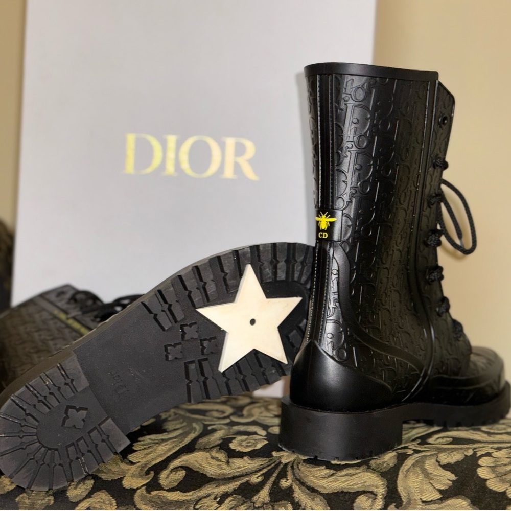 Christian Dior Black Lace-up Women’s Boots